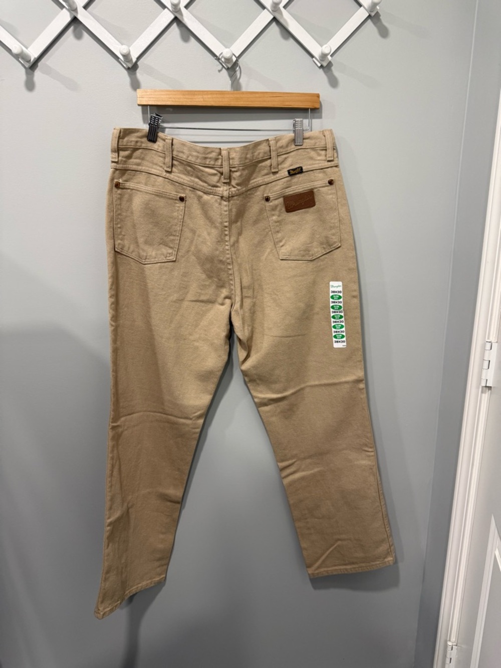 Net mens wrangler tan jeans size 38x30